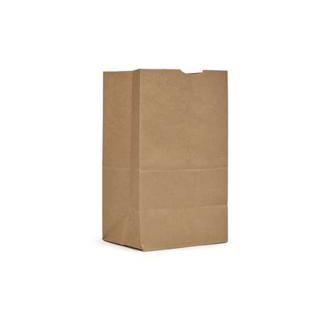 AJM PACKAGING AJM 25# Squat Narrow Base Kraft Bag, PK500 SQ50NP5C25HD